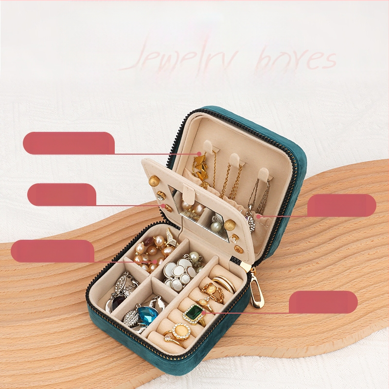 Βελούδινο φορητό κουτί κοσμημάτων για σκουλαρίκια και δαχτυλίδια, φλανελ κουτί κοσμημάτων, Ντονγκουάν, Κίνα, λιανική συσκευασία σε χαρτόνι