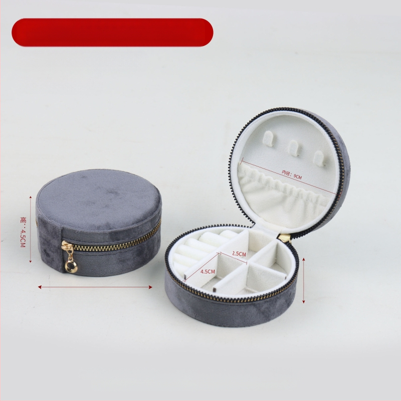 Βελούδινο φορητό κουτί κοσμημάτων για σκουλαρίκια και δαχτυλίδια, φλανελ κουτί κοσμημάτων, Ντονγκουάν, Κίνα, λιανική συσκευασία σε χαρτόνι