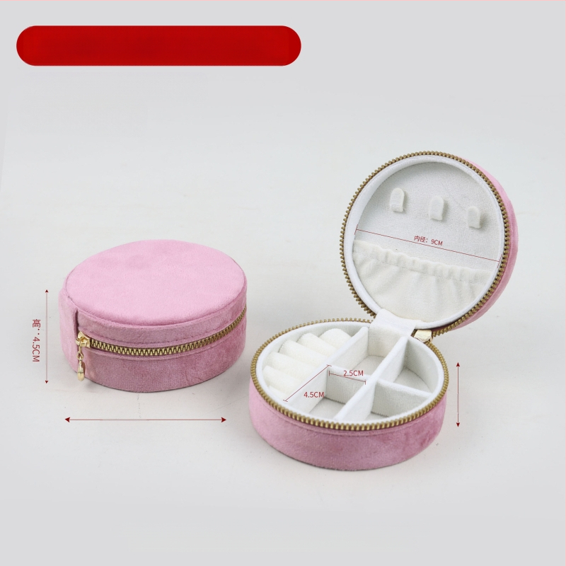 Βελούδινο φορητό κουτί κοσμημάτων για σκουλαρίκια και δαχτυλίδια, φλανελ κουτί κοσμημάτων, Ντονγκουάν, Κίνα, λιανική συσκευασία σε χαρτόνι