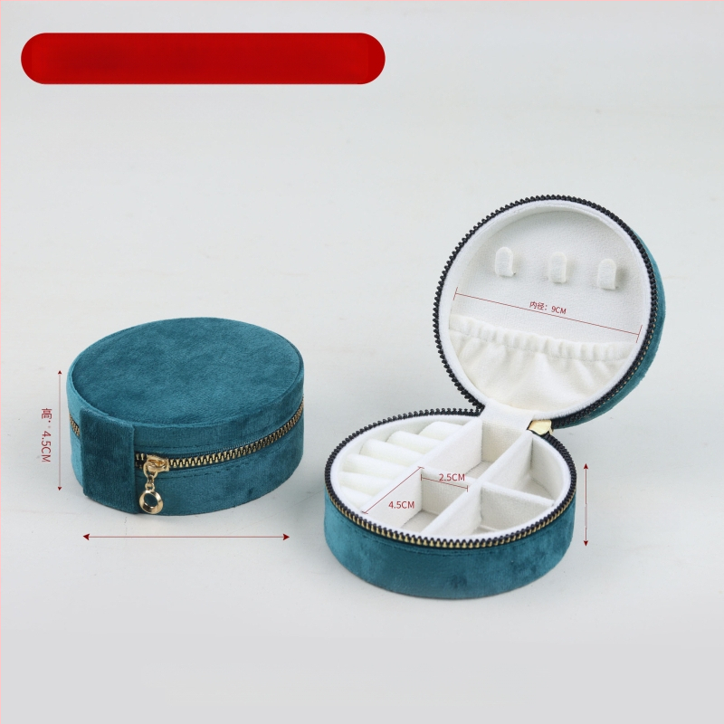 Βελούδινο φορητό κουτί κοσμημάτων για σκουλαρίκια και δαχτυλίδια, φλανελ κουτί κοσμημάτων, Ντονγκουάν, Κίνα, λιανική συσκευασία σε χαρτόνι