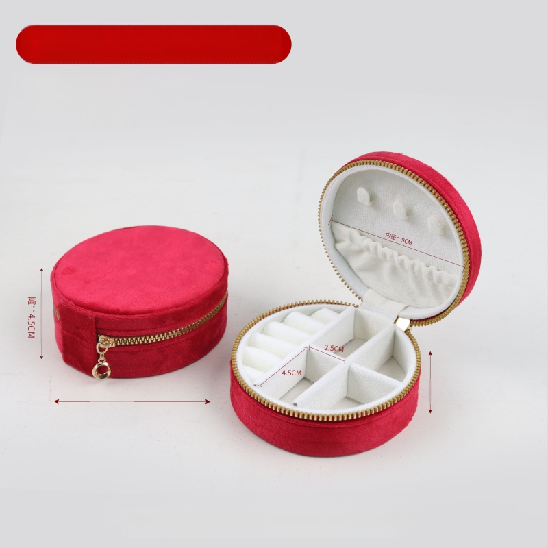 Βελούδινο φορητό κουτί κοσμημάτων για σκουλαρίκια και δαχτυλίδια, φλανελ κουτί κοσμημάτων, Ντονγκουάν, Κίνα, λιανική συσκευασία σε χαρτόνι