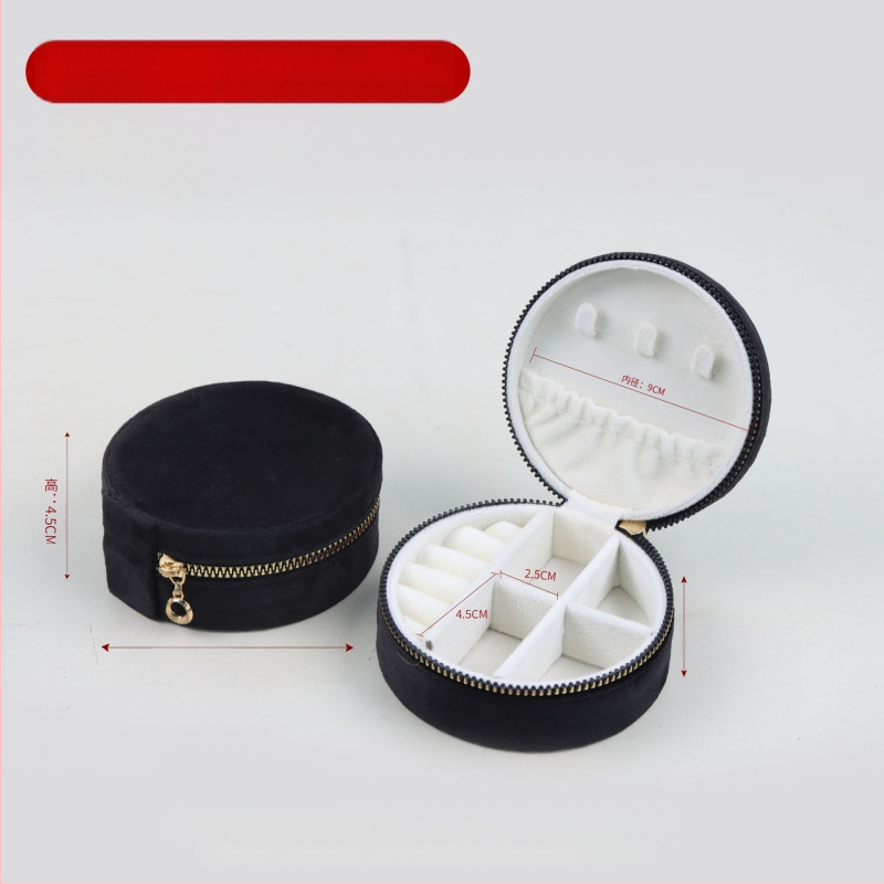 Βελούδινο φορητό κουτί κοσμημάτων για σκουλαρίκια και δαχτυλίδια, φλανελ κουτί κοσμημάτων, Ντονγκουάν, Κίνα, λιανική συσκευασία σε χαρτόνι
