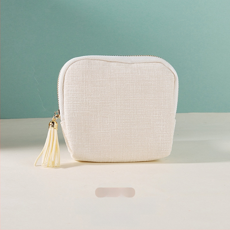 Θήκη αποθήκευσης κοσμημάτων με φούντα και φερμουάρ, Μεγάλη χωρητικότητα, βελούδινο διπλό στρώμα