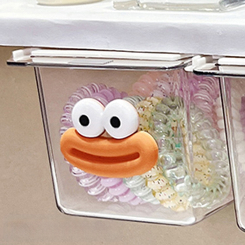 Zem spoguļa atvilktņu uzglabāšanas kārba – jauks karikatūru dizains vannas istabai, plastmasa, putekļu aizsardzība