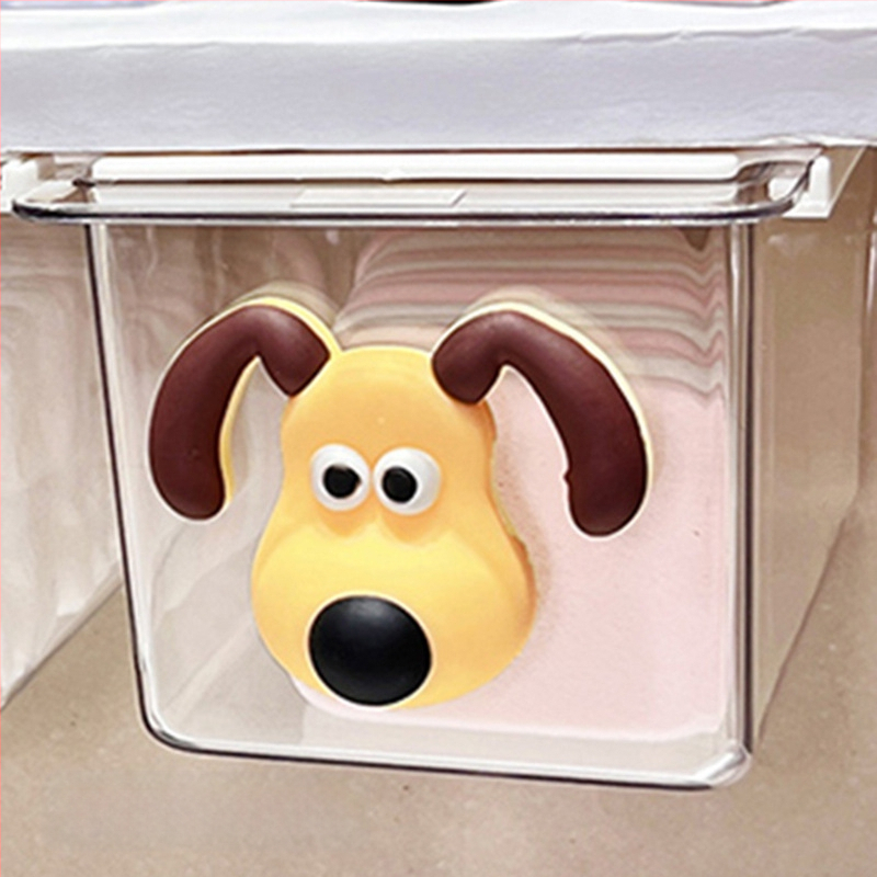 Zem spoguļa atvilktņu uzglabāšanas kārba – jauks karikatūru dizains vannas istabai, plastmasa, putekļu aizsardzība