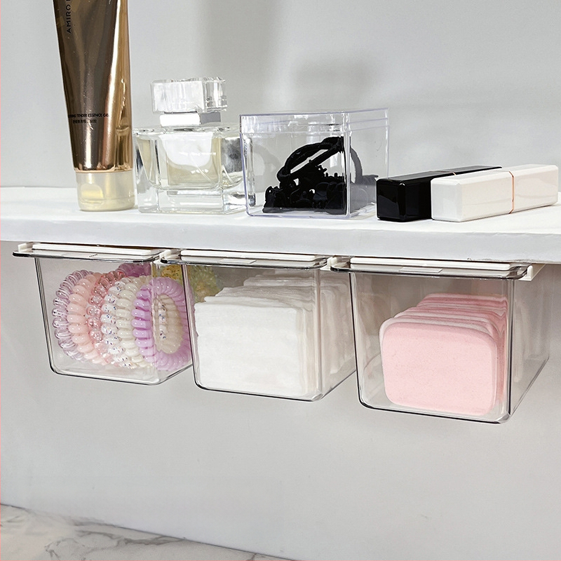 Zem spoguļa atvilktņu uzglabāšanas kārba – jauks karikatūru dizains vannas istabai, plastmasa, putekļu aizsardzība