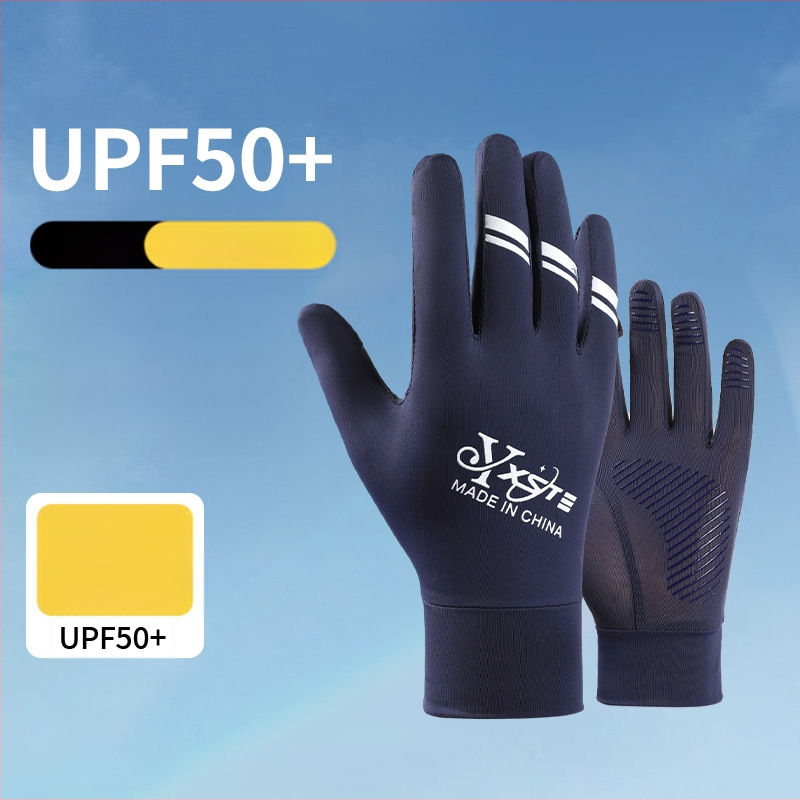 Ανδρικά γάντια προστασίας από τον ήλιο – καλοκαίρι λεπτά, αντιολισθητικά, UV προστασία, γρήγορο στέγνωμα, διαπνοή, ευαισθησία αφής; Ice Silk πολυεστέρας με σπάντεξ