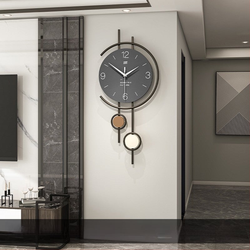 Fali óra - Modern téglalap alakú, elemmel működő, suhanó másodpercek mozgása, dial és tokozás density boardból, egyoldalas, dekoratív a nappaliban, hálószobában és dolgozószobában