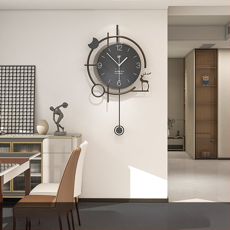 Fali óra - Modern téglalap alakú, elemmel működő, suhanó másodpercek mozgása, dial és tokozás density boardból, egyoldalas, dekoratív a nappaliban, hálószobában és dolgozószobában