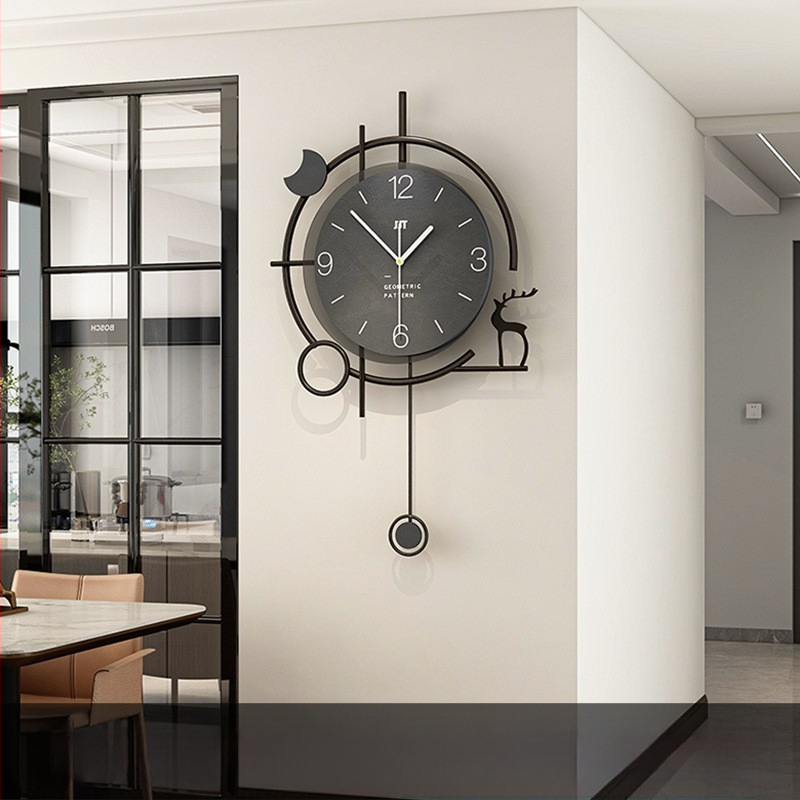 Fali óra - Modern téglalap alakú, elemmel működő, suhanó másodpercek mozgása, dial és tokozás density boardból, egyoldalas, dekoratív a nappaliban, hálószobában és dolgozószobában