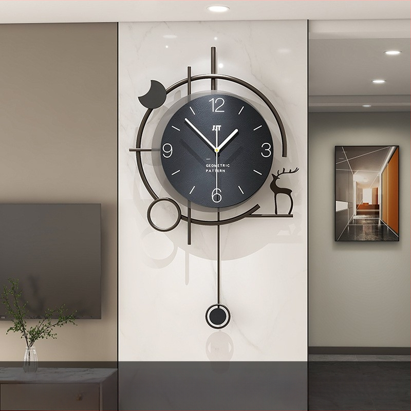 Fali óra - Modern téglalap alakú, elemmel működő, suhanó másodpercek mozgása, dial és tokozás density boardból, egyoldalas, dekoratív a nappaliban, hálószobában és dolgozószobában