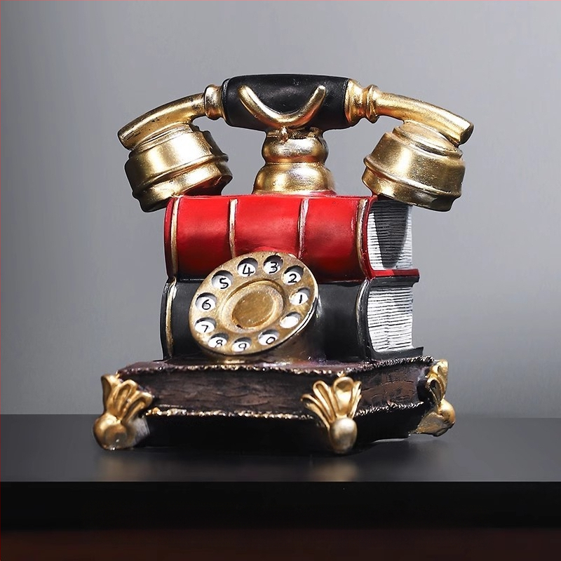 Τηλεφωνικό διακοσμητικό σε ευρωπαϊκό στυλ — ρητίνη, χύτευση με έγχυση, διακόσμηση για σαλόνι και γραφείο