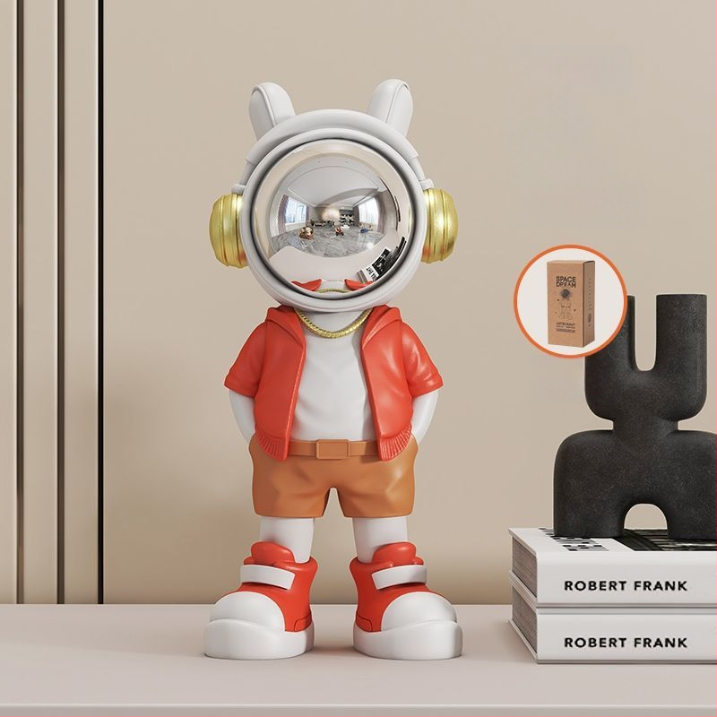 Αστροναύτης διακοσμητικό ρολόι με ψηφιακό ρολόι και θερμόμετρο — ρητίνη, απλός μοντέρνος στυλ, συναγερμός, μάρκα Donglei