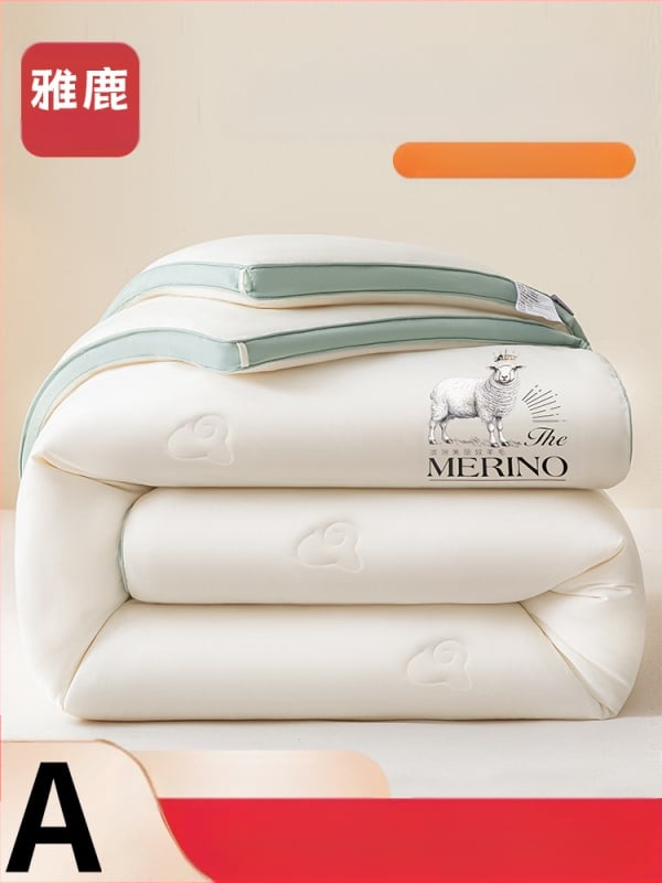 Yalu vilnainė antklodė su vilnos įdaru, poliesterio twill audinys, tinka pavasariui ir rudeniui, svoris iki 0,5 kg