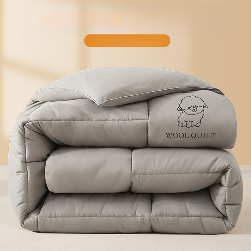 Yalu vilnainė antklodė su vilnos įdaru, poliesterio twill audinys, tinka pavasariui ir rudeniui, svoris iki 0,5 kg