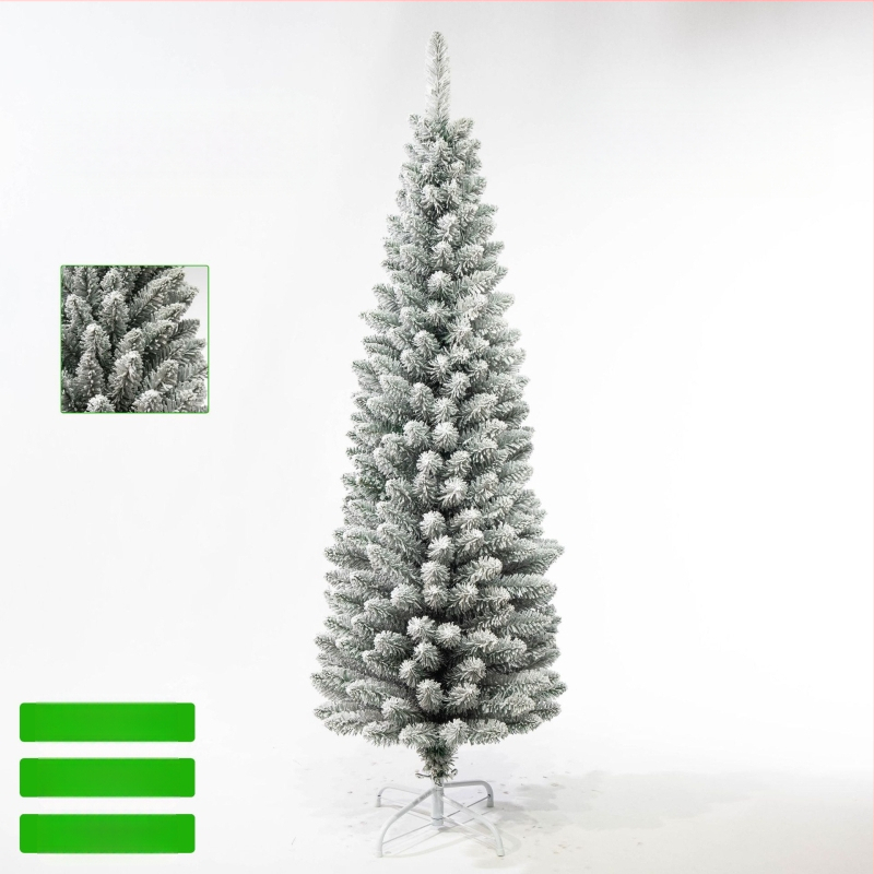 Kalėdų eglutė su flokavimu – Huan Deer prekės ženklas, vidaus naudojimui, be IP licencijos