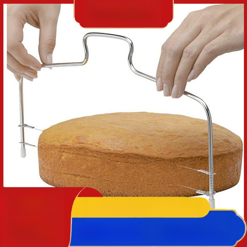 Nerūdijančio plieno dvigubos linijos tortų sluoksniam ir duonos pjaustymo įrankis – kepimo įrankis