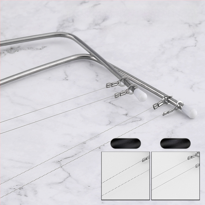 Nerūdijančio plieno dvigubos linijos tortų sluoksniam ir duonos pjaustymo įrankis – kepimo įrankis