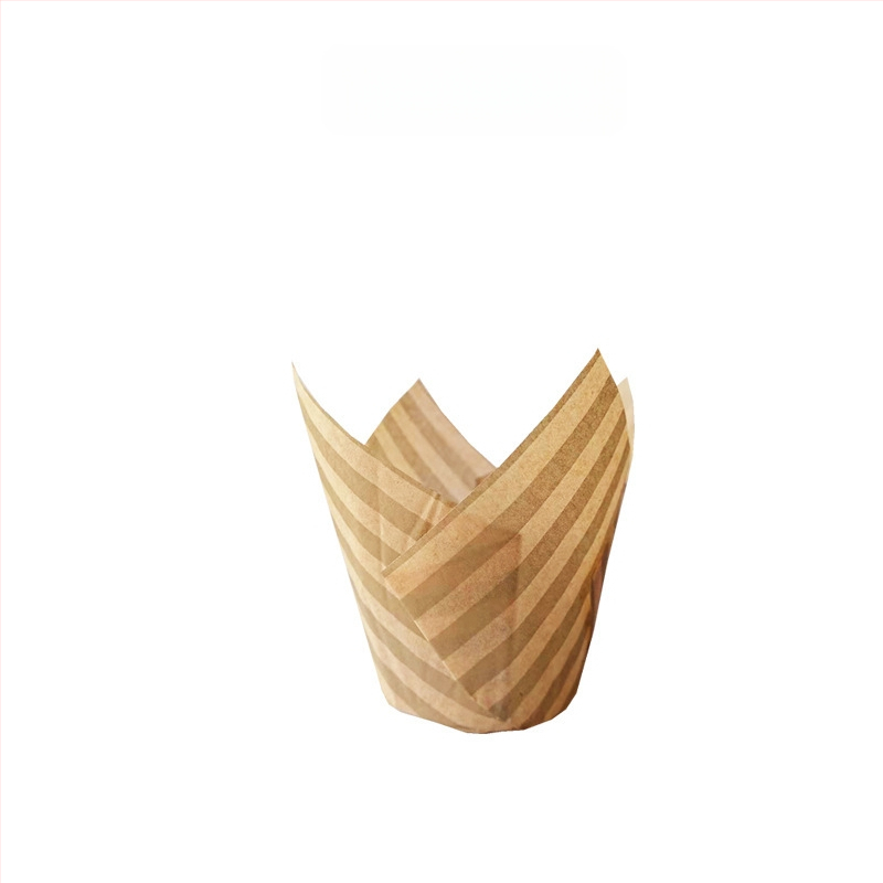 LIFETALK Tulip Formos kepimo popieriaus keksiukų taurės, riebalams atsparūs, aukštos temperatūros atsparūs, 40 g/m², 200 vnt