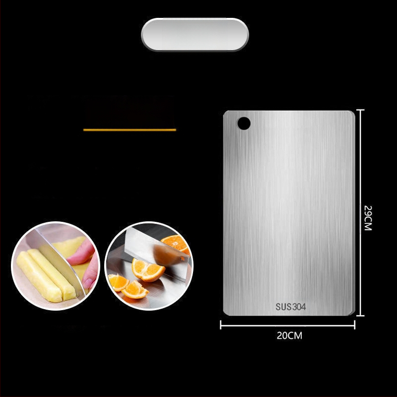 Διπλής όψεως σανίδα κοπής από ανοξείδωτο χάλυβα 316, αντιβακτηριακή και ανθεκτική στη μούχλα, για οικιακή κουζίνα