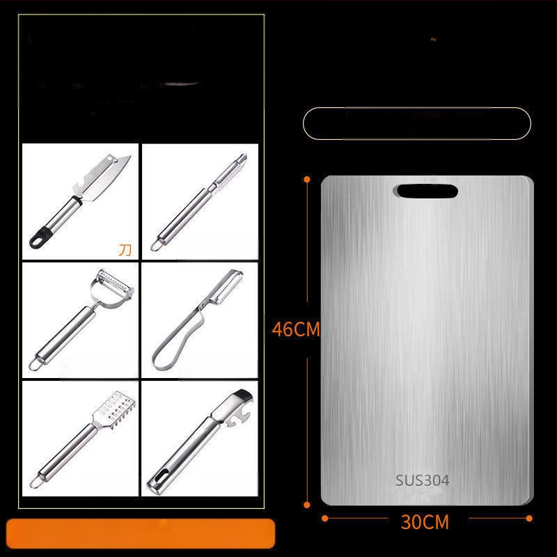 Διπλής όψεως σανίδα κοπής από ανοξείδωτο χάλυβα 316, αντιβακτηριακή και ανθεκτική στη μούχλα, για οικιακή κουζίνα