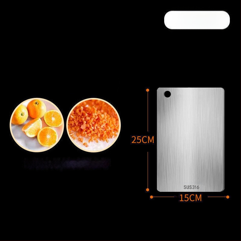 Διπλής όψεως σανίδα κοπής από ανοξείδωτο χάλυβα 316, αντιβακτηριακή και ανθεκτική στη μούχλα, για οικιακή κουζίνα