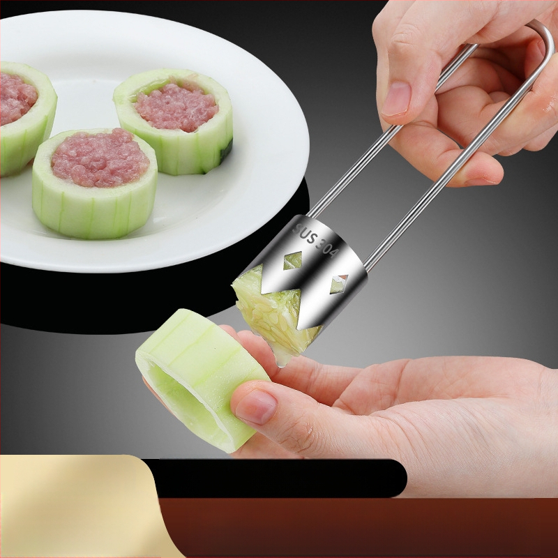 Vaisių ir daržovių šerdies išėmimo įrankis - 304 nerūdijantis plienas, logotipo spausdinimas, pritaikymas, privatios prekinės žymos galimybė