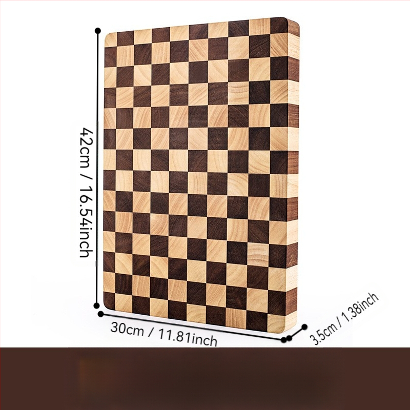 Ξύλινη σανίδα κοπής με καρό μοτίβο, μοντέρνο μινιμαλιστικό στυλ για οικιακή χρήση στην κουζίνα