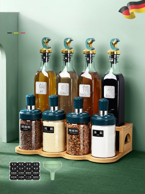 Üvegből készült olajtartó automatikus zárófedelekkel – szivárgásmentes fűszertartó a konyhához