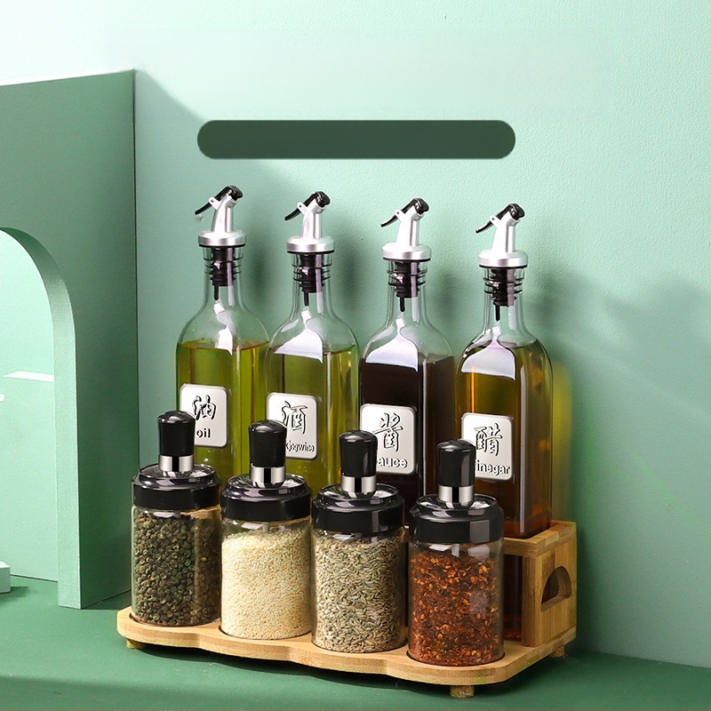 Üvegből készült olajtartó automatikus zárófedelekkel – szivárgásmentes fűszertartó a konyhához