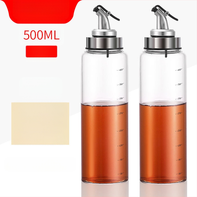 Üvegből készült olajtartó automatikus zárófedelekkel – szivárgásmentes fűszertartó a konyhához