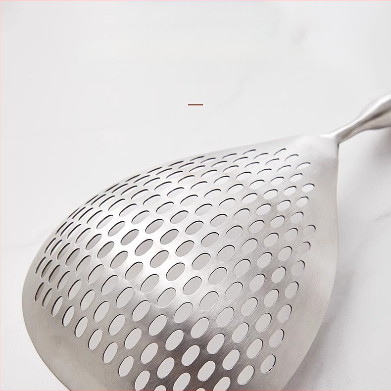 304 nerūdijančio plieno sietinis šaukštas makaronams ir koldūnams, su nerūdijančio plieno rankena