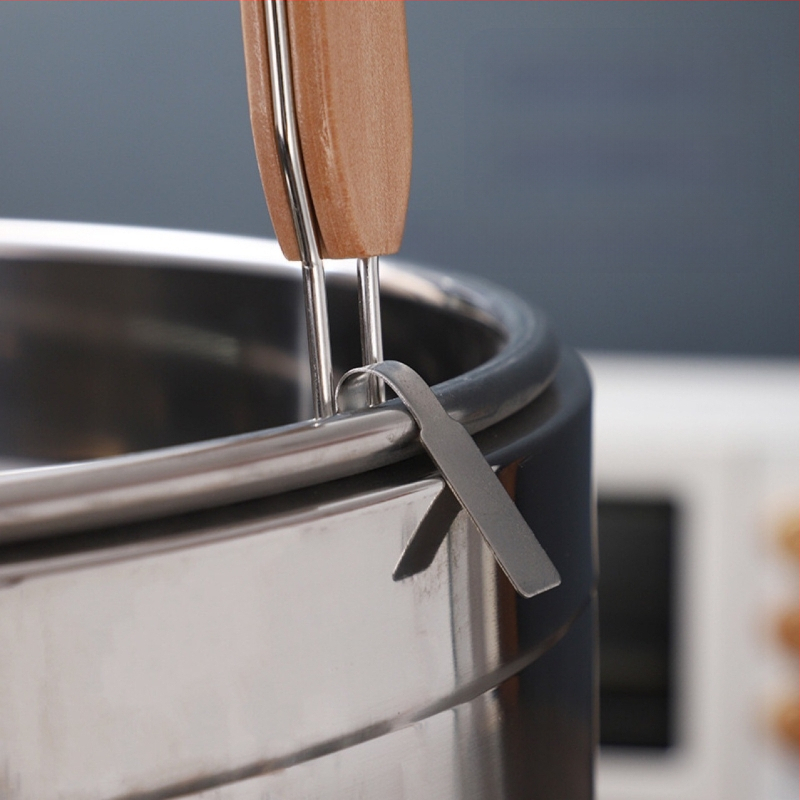 Nerūdijančio plieno kepimo krepšelis ir makaronų sietelis – neslidus, apsauga nuo nudegimų, modernus paprastas stilius