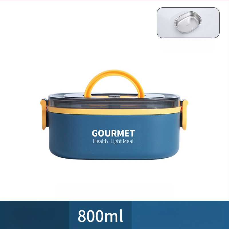 Plastmasas pusdienu kastīte, trīs slāņu izolācija, kvadrāta forma, tilpums 0.8–2 L, nav piemērota mikroviļņu krāsnij.