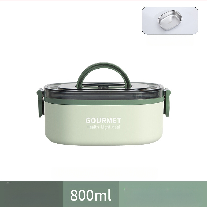 Plastmasas pusdienu kastīte, trīs slāņu izolācija, kvadrāta forma, tilpums 0.8–2 L, nav piemērota mikroviļņu krāsnij.