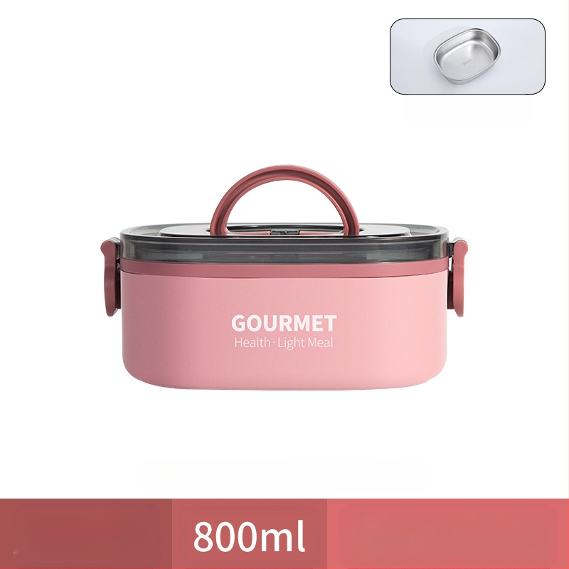 Plastmasas pusdienu kastīte, trīs slāņu izolācija, kvadrāta forma, tilpums 0.8–2 L, nav piemērota mikroviļņu krāsnij.