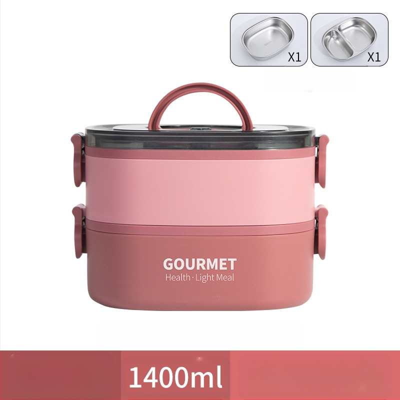 Plastmasas pusdienu kastīte, trīs slāņu izolācija, kvadrāta forma, tilpums 0.8–2 L, nav piemērota mikroviļņu krāsnij.