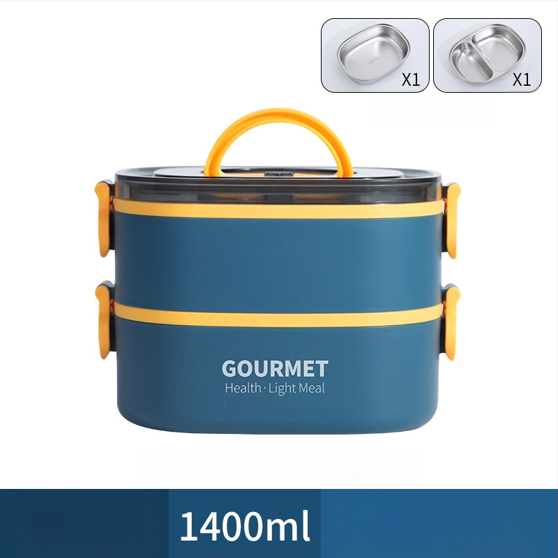 Plastmasas pusdienu kastīte, trīs slāņu izolācija, kvadrāta forma, tilpums 0.8–2 L, nav piemērota mikroviļņu krāsnij.