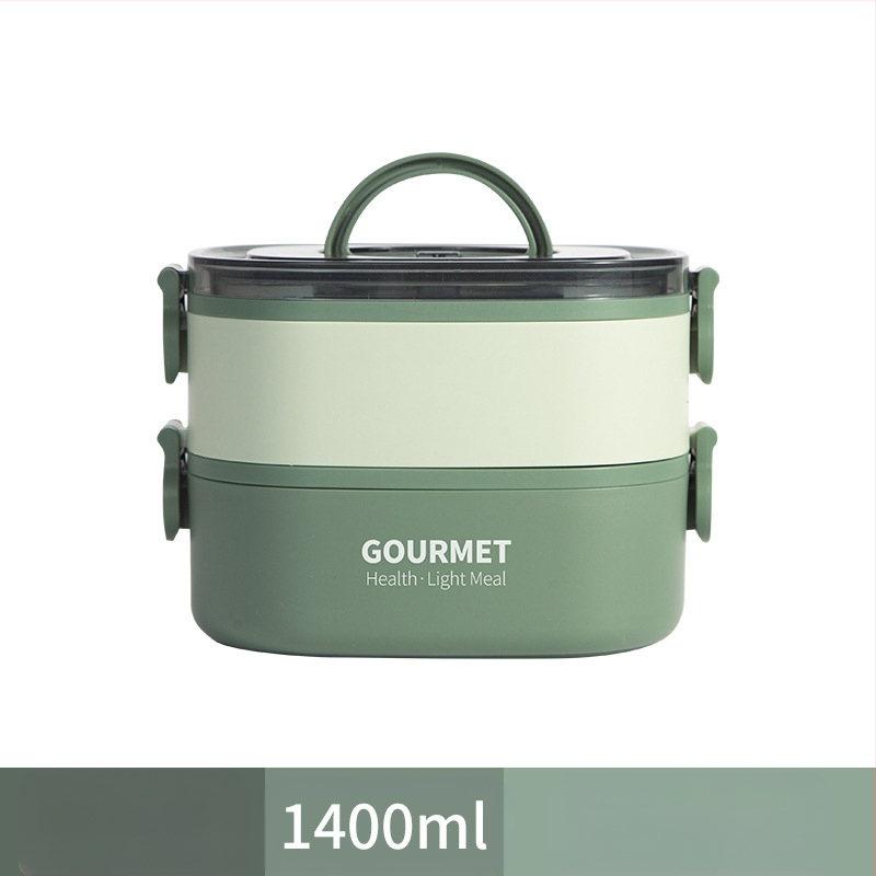 Plastmasas pusdienu kastīte, trīs slāņu izolācija, kvadrāta forma, tilpums 0.8–2 L, nav piemērota mikroviļņu krāsnij.