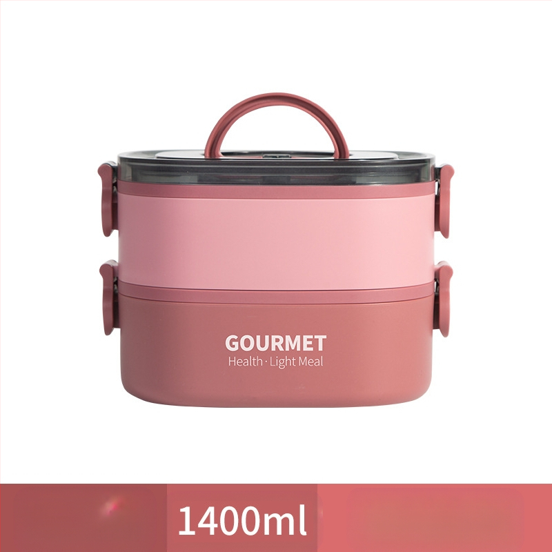 Plastmasas pusdienu kastīte, trīs slāņu izolācija, kvadrāta forma, tilpums 0.8–2 L, nav piemērota mikroviļņu krāsnij.