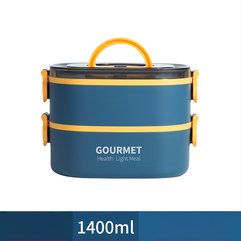 Plastmasas pusdienu kastīte, trīs slāņu izolācija, kvadrāta forma, tilpums 0.8–2 L, nav piemērota mikroviļņu krāsnij.