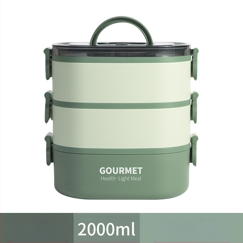 Plastmasas pusdienu kastīte, trīs slāņu izolācija, kvadrāta forma, tilpums 0.8–2 L, nav piemērota mikroviļņu krāsnij.