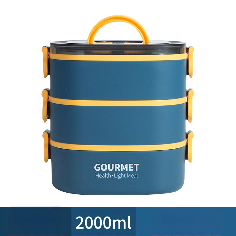 Plastmasas pusdienu kastīte, trīs slāņu izolācija, kvadrāta forma, tilpums 0.8–2 L, nav piemērota mikroviļņu krāsnij.