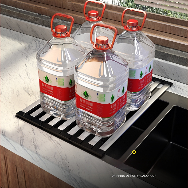 Sulankstomas kriauklės laikiklis iš 304 nerūdijančio plieno, virtuvės nusausinimo indų krepšelis