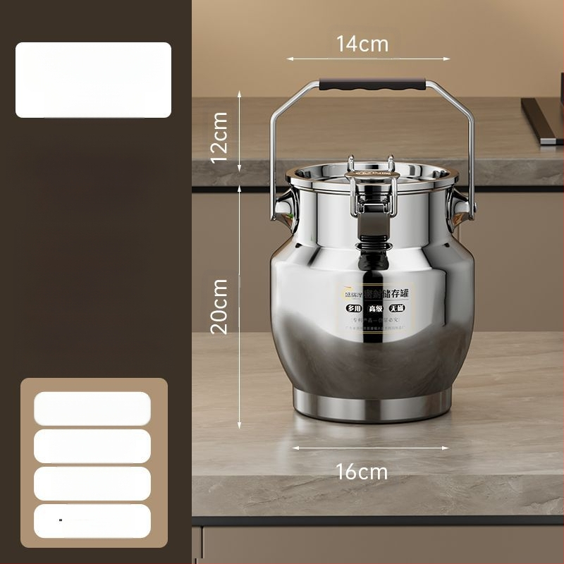 Roostevabast terasest suletud konteiner paksude seintega, Korea stiilis, maht 3,1–4 L