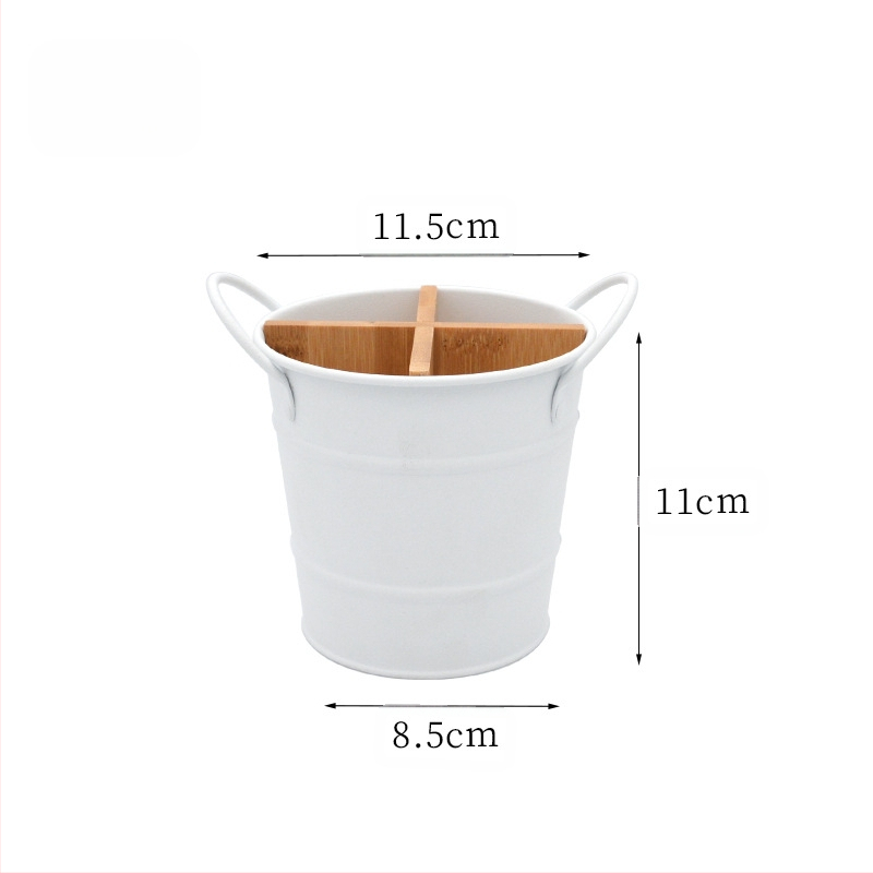 Ανοξείδωτος δοχέας για chopsticks, βαρελοειδούς σχήματος, με διαχωριστικό, ανοιχτό επάνω μέρος, οικιακή χρήση