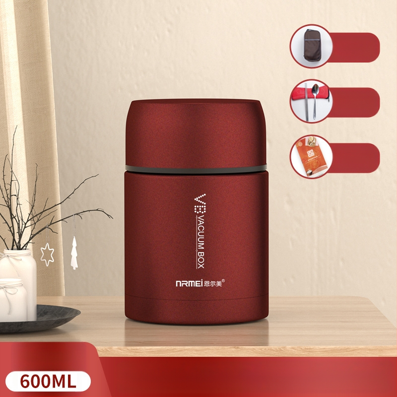 Enermei 316 nerūdijančio plieno maisto dėžutė su plataus atidarymo burna, didelė talpa, dangtelis, 12–24 valandų šilumos izoliacija