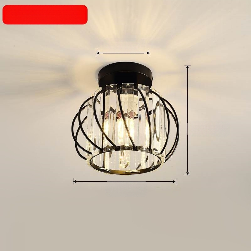 Κρυστάλλινο κρεμαστό φωτιστικό οροφής, πολυκεφαλής, LED φωτισμός, ρυθμιζόμενος ύψος, μεταλλική σκιά από σίδηρο, κατάλληλο για είσοδο και μπαλκόνι, ευρωπαϊκό στυλ, κάλυψη 5–10 m²