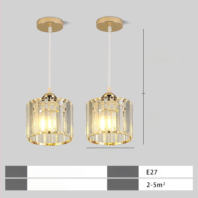 Κρυστάλλινο κρεμαστό φωτιστικό οροφής, πολυκεφαλής, LED φωτισμός, ρυθμιζόμενος ύψος, μεταλλική σκιά από σίδηρο, κατάλληλο για είσοδο και μπαλκόνι, ευρωπαϊκό στυλ, κάλυψη 5–10 m²