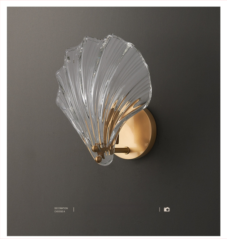 Γυάλινος κρεμαστός πολυέλαιος, γαλλικού παραδοσιακού στυλ για κρεβατοκάμαρα, LED φως, μοντέλο D002, με μία κεφαλή, εμβέλεια 3–5 τ.μ.